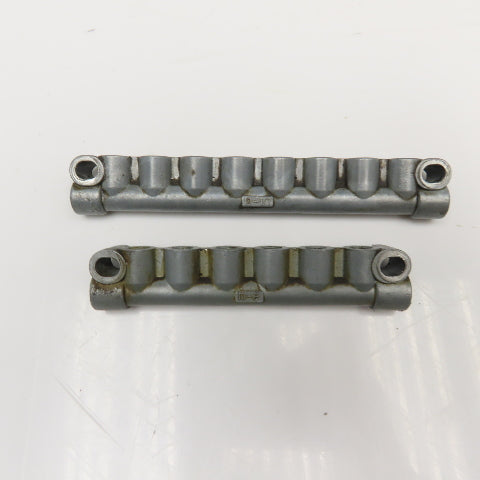 D-8 Vogel Style 10 & 8 Port Lubrication Manifolds 3/8" Lot Of 2