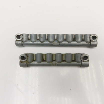 D-8 Vogel Style 10 & 8 Port Lubrication Manifolds 3/8" Lot Of 2
