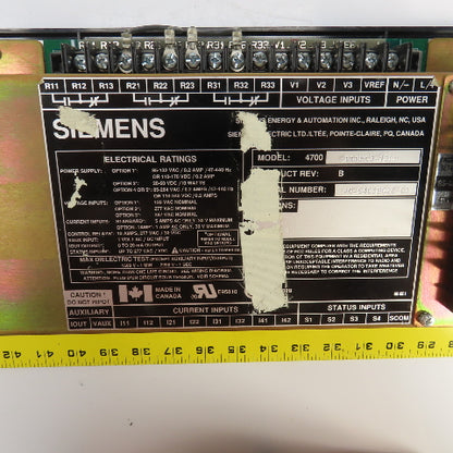 Siemens 4700-BDRMC3-13HN 4700 Electronic Power Metering Package W/Manual