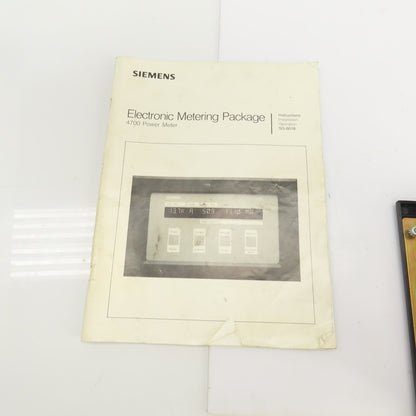 Siemens 4700-BDRMC3-13HN 4700 Electronic Power Metering Package W/Manual