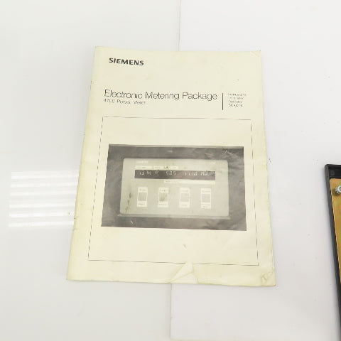 Siemens 4700-BDRMC3-13HN 4700 Electronic Power Metering Package W/Manual