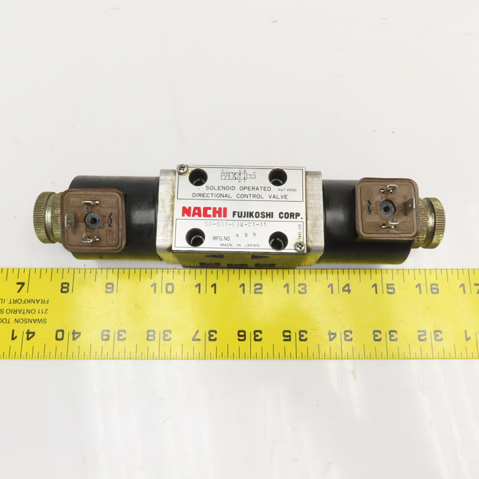 Nachi SA-G01-E3X-C1-11 4/2 Position Single Solenoid Hydraulic Valve 110V Coil