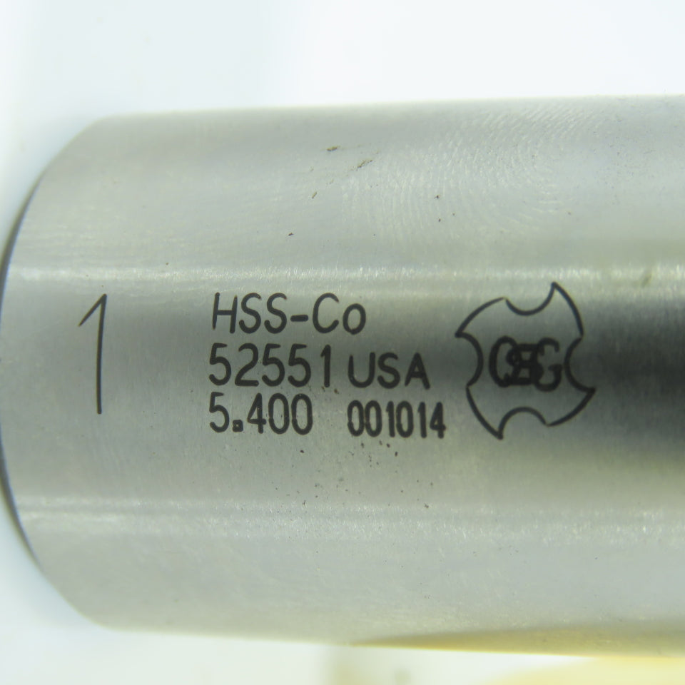 OSG 52551 1" Square End Mill Center Cutting 2 Flute 3" LOC 1" Shank 5-1/2" OAL