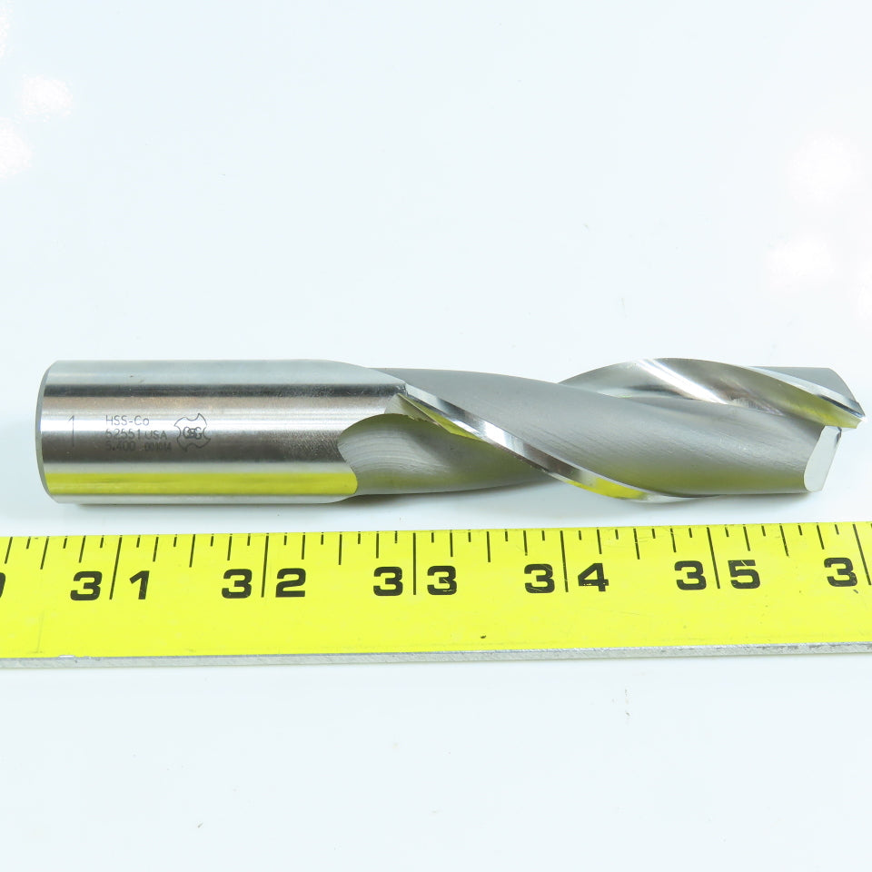 OSG 52551 1" Square End Mill Center Cutting 2 Flute 3" LOC 1" Shank 5-1/2" OAL