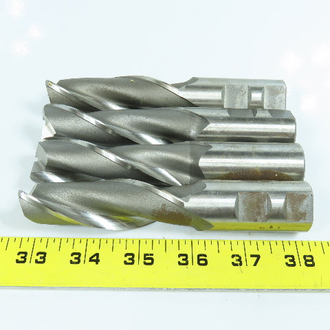 1" Square End Mill 2 Flute 3" LOC 1" Weldon Shank 5-1/2" OAL Lot of 3