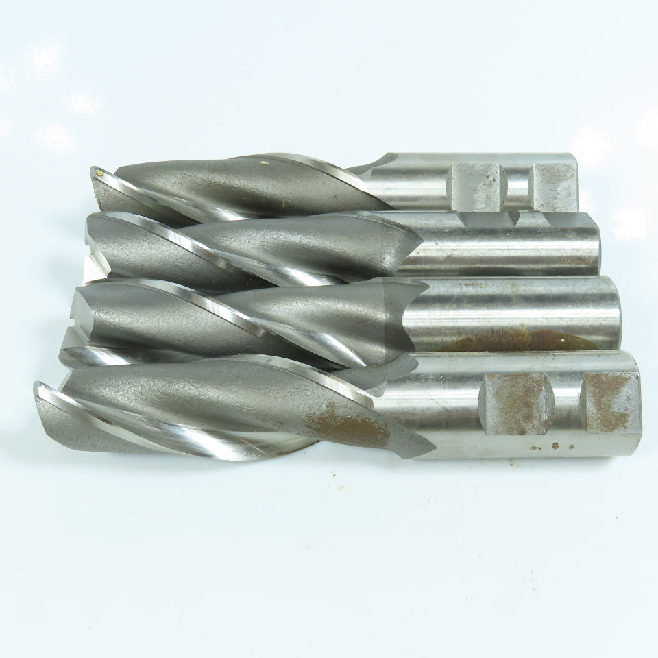 1" Square End Mill 2 Flute 3" LOC 1" Weldon Shank 5-1/2" OAL Lot of 3