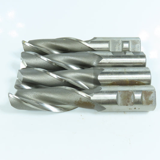 1" Square End Mill 2 Flute 3" LOC 1" Weldon Shank 5-1/2" OAL Lot of 3