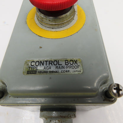 Izumi Type AGA Twist Release Mushroom Head Emergency Stop Enclosure 600V