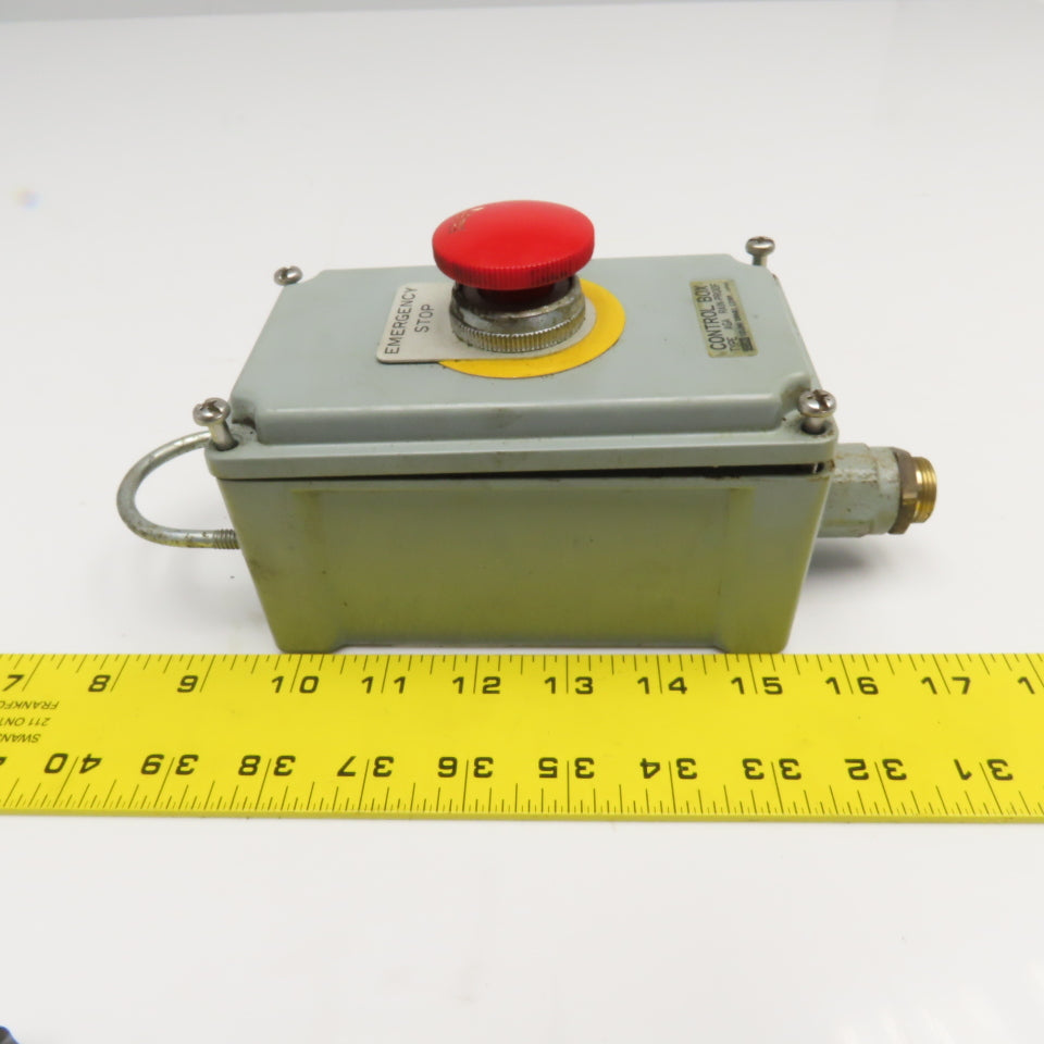 Izumi Type AGA Twist Release Mushroom Head Emergency Stop Enclosure 600V