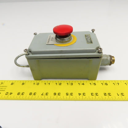 Izumi Type AGA Twist Release Mushroom Head Emergency Stop Enclosure 600V