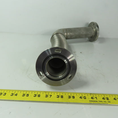 Fanuc C1000 44mm ID Flanged 90° Stainless Steel Cooling Duct Tube Bellows