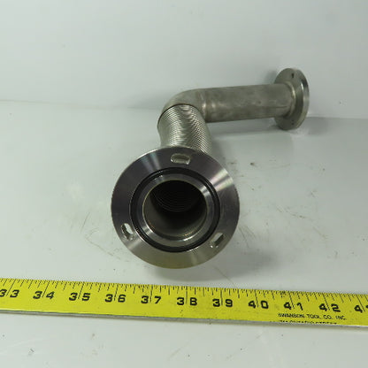 Fanuc C1000 44mm ID Flanged 90° Stainless Steel Cooling Duct Tube Bellows