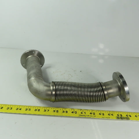 Fanuc C1000 44mm ID Flanged 90° Stainless Steel Cooling Duct Tube Bellows