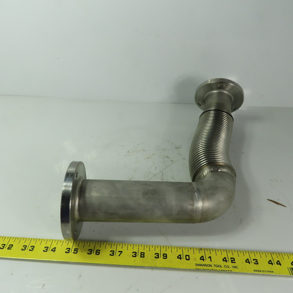 Fanuc C1000 44mm ID Flanged 90° Stainless Steel Cooling Duct Tube Bellows