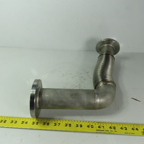 Fanuc C1000 44mm ID Flanged 90° Stainless Steel Cooling Duct Tube Bellows