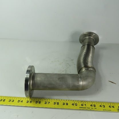 Fanuc C1000 44mm ID Flanged 90° Stainless Steel Cooling Duct Tube Bellows