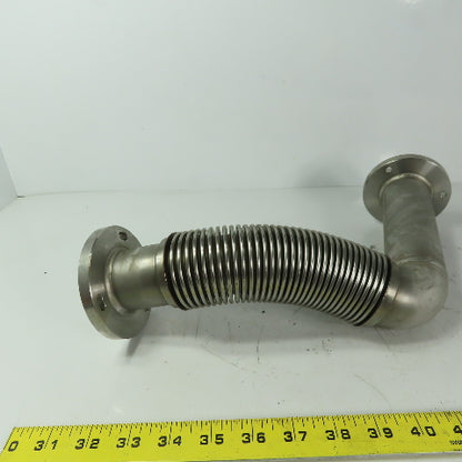 Fanuc C1000 44mm ID Flanged 90° Stainless Steel Cooling Duct Tube Bellows