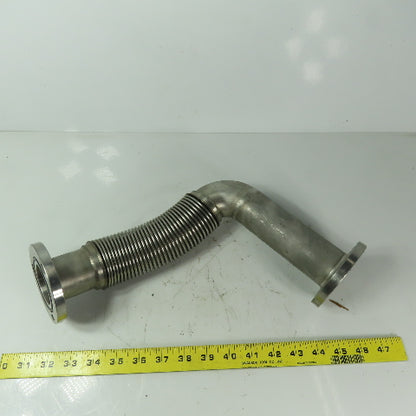 Fanuc C1000 44mm ID Flanged 90° Stainless Steel Cooling Duct Tube Bellows