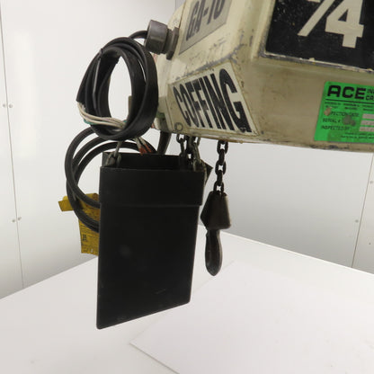 Coffing EC-0516.4 1/4 Ton 500LB Electric Chain Hoist 10' Lift 8FPM 460V 3PH