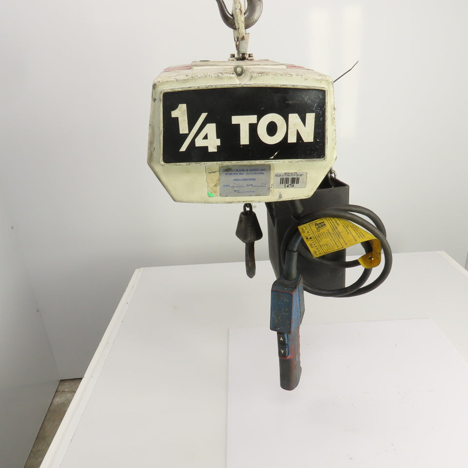 Coffing EC-0516.4 1/4 Ton 500LB Electric Chain Hoist 10' Lift 8FPM 460V 3PH