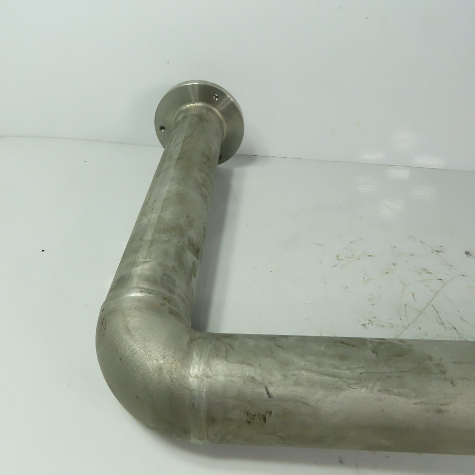 Fanuc C1000 44mm ID 18"x11" Flanged 90° Stainless Steel Cooling Duct Tube