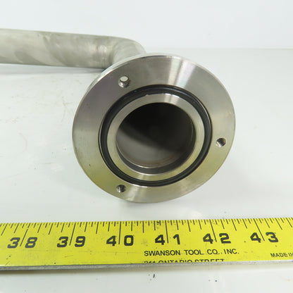 Fanuc C1000 44mm ID 18"x11" Flanged 90° Stainless Steel Cooling Duct Tube