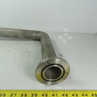 Fanuc C1000 44mm ID 18"x11" Flanged 90° Stainless Steel Cooling Duct Tube