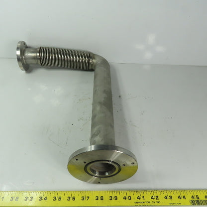 Fanuc C1000 44mm ID Flanged 90° Stainless Steel Cooling Duct Tube W/Bellows