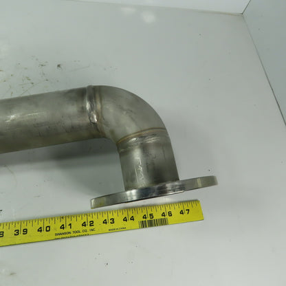 Fanuc C1000 61mm ID Flanged 90° Stainless Steel Cooling Duct Tube W/Bellows