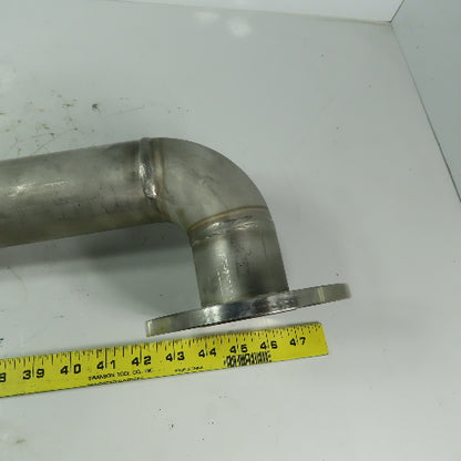 Fanuc C1000 61mm ID Flanged 90° Stainless Steel Cooling Duct Tube W/Bellows