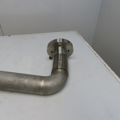 Fanuc C1000 61mm ID Flanged 90° Stainless Steel Cooling Duct Tube W/Bellows