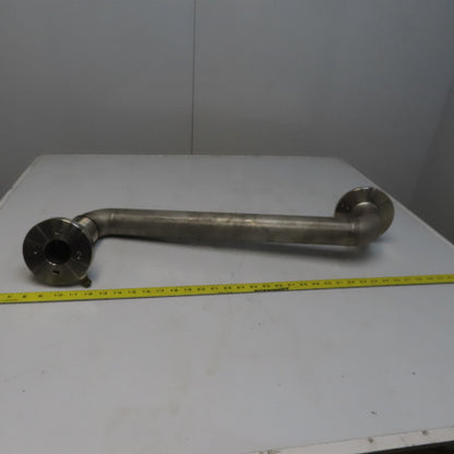 Fanuc C1000 61mm ID Flanged 90° Stainless Steel Cooling Duct Tube W/Bellows