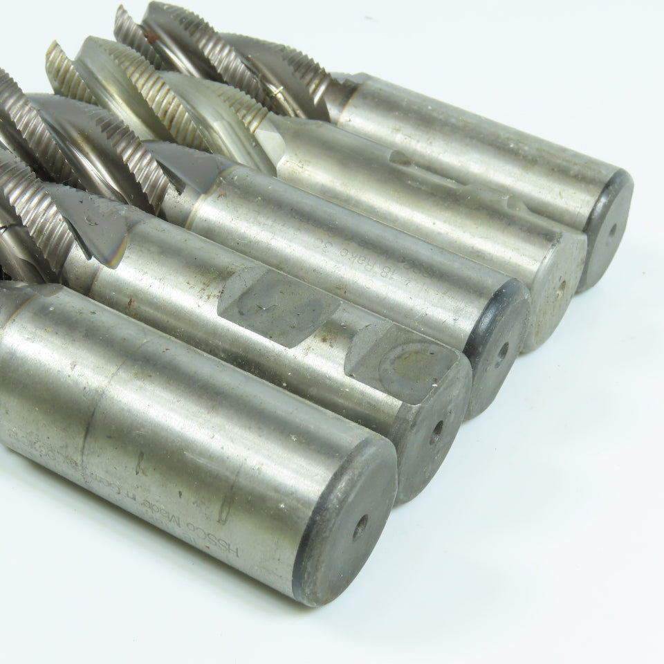 Resharpened 1" Square End Mill 5 Flute 1" Shank Lot of 5