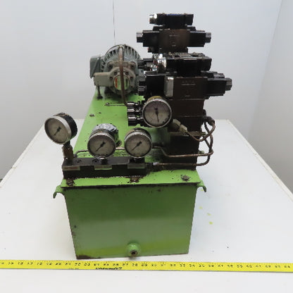 2HP 19 Gallon Hydraulic Power Unit 220/380V 50Hz 3Ph W/Valves VK1F-1AM-2401 Pump