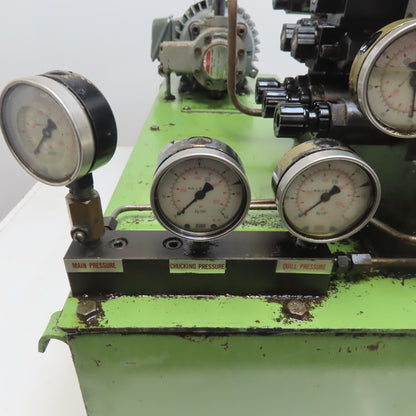 2HP 19 Gallon Hydraulic Power Unit 220/380V 50Hz 3Ph W/Valves VK1F-1AM-2401 Pump