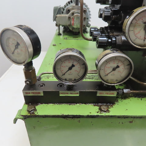 2HP 19 Gallon Hydraulic Power Unit 220/380V 50Hz 3Ph W/Valves VK1F-1AM-2401 Pump