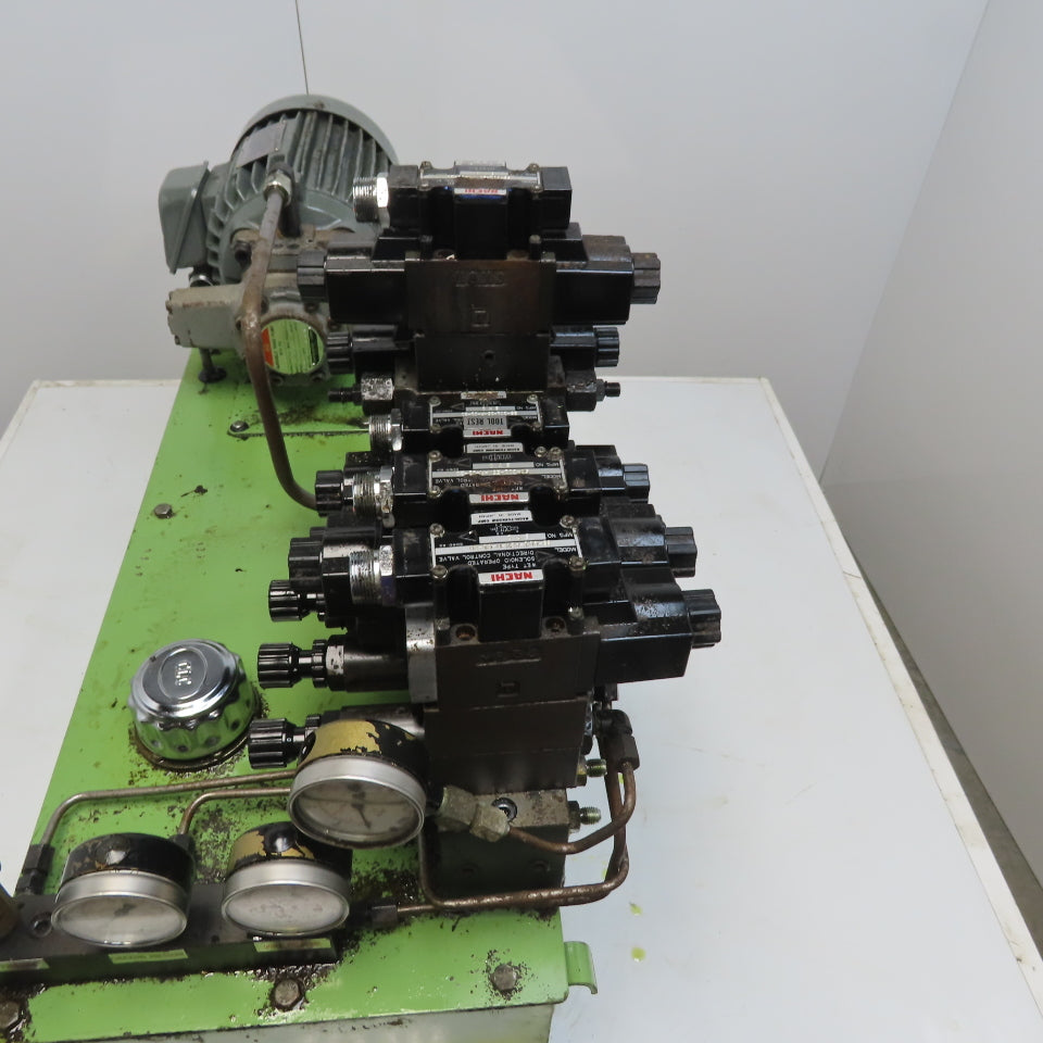 2HP 19 Gallon Hydraulic Power Unit 220/380V 50Hz 3Ph W/Valves VK1F-1AM-2401 Pump