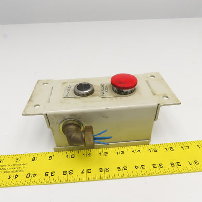 Fuji Electric 600V Push Button Emergency Stop Switch Control Box