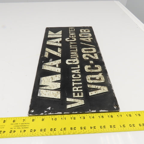 Mazak 19-3/4" x 10" Cast Aluminum Machine Vertical Quality Center VQC-20/40B