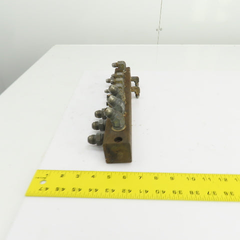 18 Port Oil Lubrication Distribution Piston Manifold 14" L