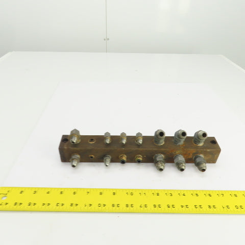 18 Port Oil Lubrication Distribution Piston Manifold 14" L