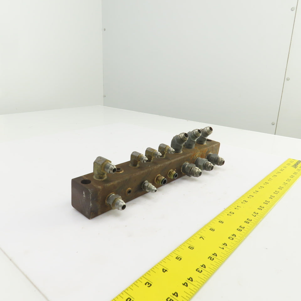 18 Port Oil Lubrication Distribution Piston Manifold 14" L