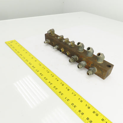 18 Port Oil Lubrication Distribution Piston Manifold 14" L