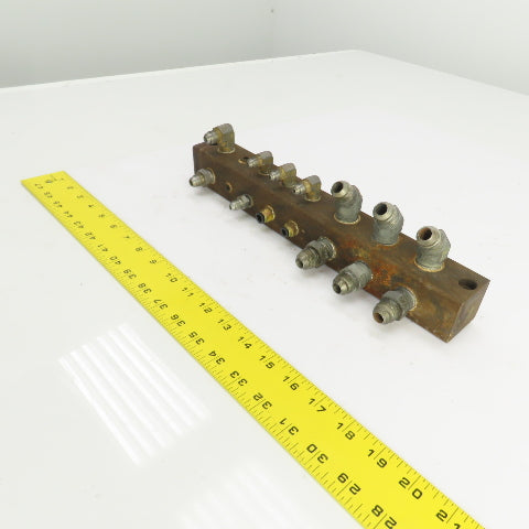 18 Port Oil Lubrication Distribution Piston Manifold 14" L
