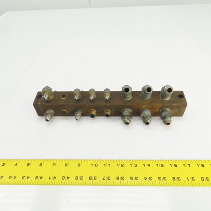 18 Port Oil Lubrication Distribution Piston Manifold 14" L
