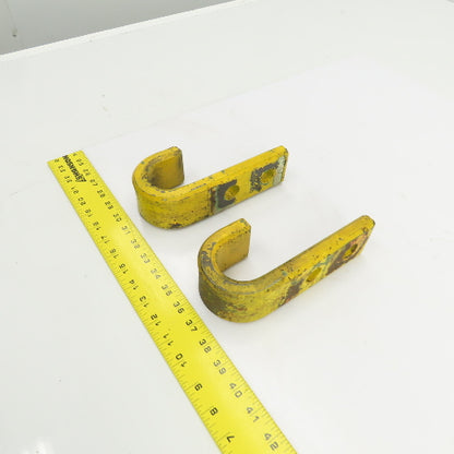 Heavy Duty Industrial 2" J-Hook/Pipe Hanger 7-1/2" L x 2-1/4" W Lot Of 2