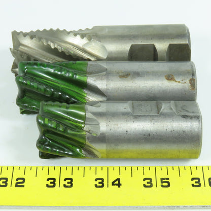 Resharpened 1-1/4" Square End Mill 5 Flute 1-1/4" Shank Lot of 3