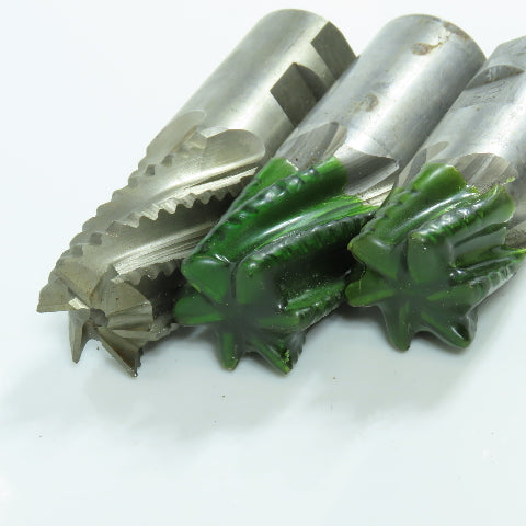 Resharpened 1-1/4" Square End Mill 5 Flute 1-1/4" Shank Lot of 3