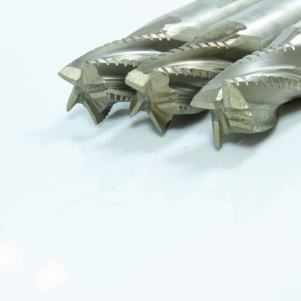 Resharpened 1" Square End Mill 5 Flute 1" Shank Lot of 3