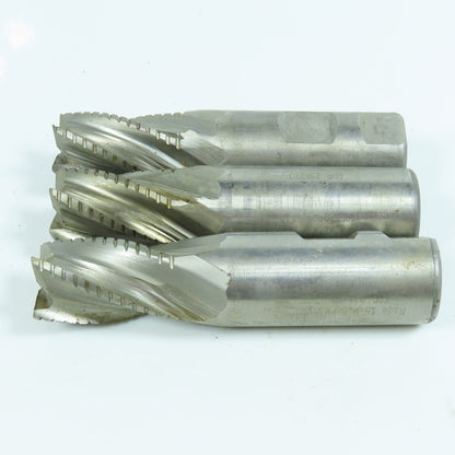 Resharpened 1" Square End Mill 5 Flute 1" Shank Lot of 3